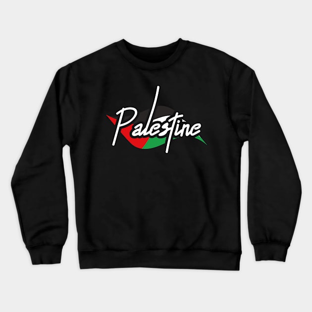 Palestine Eye With Flag The Arab Symbol - Fist Of Palestine Crewneck Sweatshirt by mangobanana